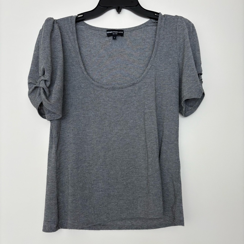 Generation Love Sparkly Puff Sleeve Tee